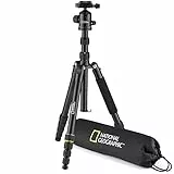 National Geographic NGTR002T - Travel Kit Treppiede con Monopiede, Alluminio, Gambe 5 Sezioni, Twist Lock, Sacca Trasporto, Carico Fino a 8 kg, Testa a Sfera, Sgancio Rapido, Nero [Esclusiva Amazon]
