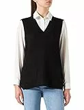 Vero Moda Vmlea SL Gilet Lungo Scollo a V Noos Maglioncino, Nero, S Donna