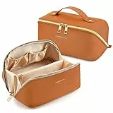 Omnpak Beauty Case da Viaggio Donna, Borsa Donna per Cosmetici, Pochette Trucchi, Organizer, Borse da Toilette Impermeabile Portatile, Borsa Cosmetica Viaggio con Divisori e Maniglia