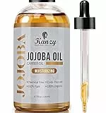 Kanzy Olio di Jojoba Puro Biologico 100% Naturale Pressato a Freddo 120ml Non Raffinato Vegan Jojoba Oil Trattamento per Capelli e Cuoio Capelluto