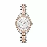 Michael Kors Orologio Lauryn Ladies, movimento a tre lancette, cassa in acciaio inossidabile 33 mm e bracciale in acciaio inossidabile, MK3979