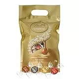Lindt LINDOR Praline di Cioccolato al Latte, Fondente, Bianco, Nocciola, 80 Cioccolatini, in confezione assortita maxi formato 1kg