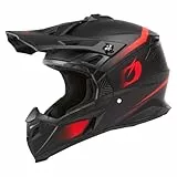 O'NEAL C-SRS I Casco da motocross per adulti I MX Enduro con guscio in ABS, interno imbottito, prese d'aria, casco da cross, ECE 22.05, nero, rosso, taglia S