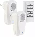 revolt Spine intelligenti e telecomandate - Commutabile presa: Set di 2 prese radiocomandate con telecomando, fino a 16 A, 3680 watt (presa Con telecomando, Presa di controllo remoto)