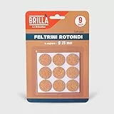 La Briantina Feltrini di Sughero Rotondi per Mobili, Protezione Sedie Arredi e Pavimenti, Diametro 2.5 cm, 9 Pezzi