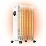 Midea Radiatore a olio NY2009-20M, 2000W, Termostato regolabile, anti-gelo, anti-ribaltamento, anti-surriscaldamento, colore Bianco