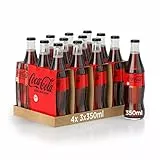 Coca-Cola Zero Zuccheri – 12 Bottiglie da 350 ml, Tutto il Gusto della Formula Coca-Cola Senza Calorie, in Bottiglia di Vetro 100% Riciclabile, Bevanda Analcolica con Edulcoranti