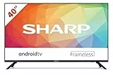 Sharp Aquos 40FG6EA, 40' LED Smart TV FHD Android 11, DVB-T2/S2, 1920 x 1080 Pixels, Wi-Fi, Nero, 2xHDMI, 2xUSB, Chromecast integrato, Dolby Audio