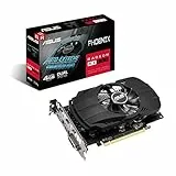 ASUS Phoenix AMD Radeon RX 550 Scheda Grafica, 4GB GDDR5, PCIe 3.0, HDMI, DisplayPort, DVI-D, Resistenza Alla Polvere IPX5, Ventole con Doppio Cuscinetto a Sfera, Tecnologia Auto-Extreme, Nero