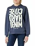 G-STAR RAW Women's Hard Core Denim Loose Hooded Sweater, Blu (fantem blue D21559-D136-863), L