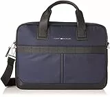 Tommy Hilfiger Borsa Laptop Uomo TH Elevated Nylon Computer Bag 13 Pollici, Blu (Space Blue), Taglia Unica
