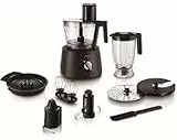 Philips Robot da Cucina 3 in 1 HR7776/90 Multifunzione con Frullatore + Spremiagrumi + Impastatore, Avance Collection, 1300 W, ABS, Materiale plastico, Acciaio Inox, Nero