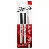 SHARPIE, pennarelli indelebili con punta ultrafine Confezione da 2 Black
