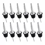 SLFYEE 12pcs Versatori In Acciaio Inox Tappo Versatore Bottiglia Versatori per Vino Stile Classico Beccuccio Conico Versatore per Liquore Olio Cocktail Vino