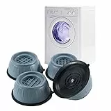 4 Pcs Piedini Antivibrazione Lavatrice, Gomma, Femmina-femmina Universali per Asciugatrice, Frigoriferi, Mobili ed Elettrodomestici