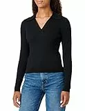 ONLY Onlnimone LS Life Polo Pullover Knt Noos Maglione, Nero, S Donna