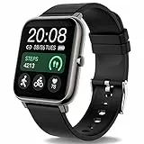 Popglory Smartwatch Ricevere Whatsapp e notifica di Chiamata, Smart Watch Donna Pressione sanguigna Ossigeno del Sangue Frequenza cardiaca, attività Braccialetto Regalo Uomini Donne per Android iOS
