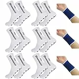 FCXQG 3 Paia Calze Calcio Antiscivolo Grip Calcio Calzini Socks Uomo Sportive Traspiranti Sportivi Per Calcio Basket Ciclismo Maratona Arrampicata
