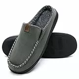 MaxMuxun Pantofole Uomo Pantofole Casa/Esterno in Memory Foam - Calde Leggere Morbide Comode e Antiscivolo SIZE L