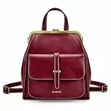 ECOSUSI Borsa Messenger Donna Zaino Donna Borse a Spalla in Pelle PU Borsa a Tracolla da Donna Piccola Zaini Donna Casual, Vino Rosso