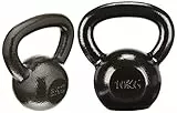 Amazon Basics - Kettlebell in ghisa, 8 kg & - Kettlebell in ghisa, 10 kg