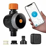 Timer intelligente per acqua con hub Wi-Fi, timer per tubo flessibile Bluetooth con ritardo pioggia per rubinetto da giardino esterno, timer per irrigazione programmabile