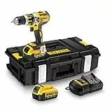 DEWALT DCD795M2-QW Trapano Avvitatore a Percussione, 2 velocità, 4.0 Ah, Motore Brushless, con Doppia Batteria in Valigetta TSTAK