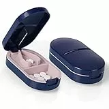 ACWOO Tagliapillole, 1 Pezzi Separatore di Pillole Portatile con Lama per Pillole Piccole e Pillole Grandi, Taglia le Pastiglie Facilmente, Taglia Pillole per Anziani, Bambini, Animali, Viaggi (B)