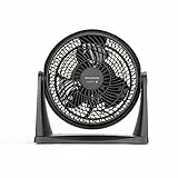 Taurus Libonotos, Ice Brise Mini - Mini circolatore d'aria, mini ventilatore da tavolo, diametro 25 cm, 2 velocità, 3 lame, inclinabile, sospensione a parete, silenzioso, potente, 28x13x28 cm