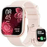 Mingtawn - Orologio da polso uomo e donna, funzione telefono, touch screen: 1,85', misura pressione sanguigna, SpO2, battito cardiaco, contapassi, monitoraggio sonno, IP67, impermeabile, Android/iOS