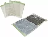 Amazon Basics 8 unità, Sacchetti salvaspazio di compressione da viaggio da arrotolare (non per sottovuoto), Chiaro