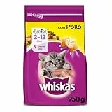 Whiskas Dry, Cibo Secco per Gatto Junior con Pollo, 950 g - 5 Confezioni