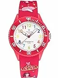 Alienwork Principessa Orologio di Apprendimento Bambini Ragazze Rosso Bracciale in Silicone Multicolore bambini Impermeabile 5 ATM Tempo di Apprendimento