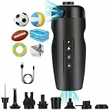 Czemo Pompa Elettrica,3000mAh Pompa ad Aria Elettrica,USB Gonfiatore Elettrico Ricaricabile, Pompa d'Aria con 8 ugelli d'aria,Per Materassi ad aria, Piscina,palloncini, calcio,Sacco a Vuoto