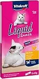 Vitakraft Snack liquido per gatto, Pollo e Taurina, 6 x 15g