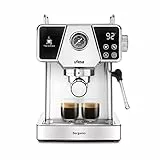 Ufesa Bergamo, Macchina Caffè Espresso e Cappuccino, Touchscreen, Pressione 20 Bar, 1350 W, Sistema Thermoblock, Vaporizzatore Regolabile, Caffè Macinato, Serbatoio 1.8 L, Spegnimento Automatico