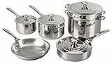 Le Creuset SSP14110 - Set di pentole in acciaio INOX, 10 pezzi