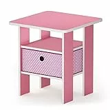 Furinno Tavolino Basso con Cassetto, Rosa (Pink/Light Pink), 1-Pack