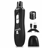 Pecute Tagliaunghie per Cani Elettrico, Accessori per la Cura delle Unghie dei Cani, Ottimo per Cani di Taglia Piccola, con Ricarica USB, 1 Testine, Nero, M (Confezione da 1)