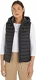 Tommy Hilfiger Cl LW-Gilet Imbottito con Logo, Black, M Donna