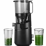 AMZCHEF Estrattore Automatico, Apertura 135MM e Capacità 1,8L Estrattore Frutta e Verdura Intera, 250W Estrattori di Succhi Professionale con Triplo Filtro - Nero