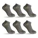 POPYS 6/12 Paia Calzini corti uomo | Calzini corti donna | calzini donna | calzini uomo | fantasmini uomo | fantasmini donna. (40-46, Grigio x6)