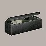 LUCGEL Srl 10 Pz Cantinetta Stesa Scatola Chiusa Porta 1 Bottiglia Olio Vino in Carta Grafica Pelle Nera 340x90H90mm
