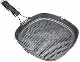 Tognana WI758BCAMNF Grill Quadra con Manico Pieghevole Mythos, Alluminio, Grigio, 1