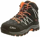 CMP Unisex - Bambini e ragazzi Kids Rigel Mid Trekking Shoe Wp Scarpe da Trekking Alta, Antracite Flash Orange, 33 EU