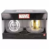 Stor 1026, Set 2 bicchieri di vetro 510 ml Marvel Avengers, Standard