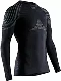 X-Bionic Invent 4.0 Maglia Termica Manica Lunga a Compressione Uomo Running, Sci, Ciclismo, Fitness e Sport Invernali, Nero, M