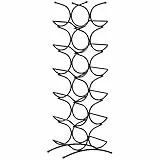 Amazon Basics Portabottiglie di vino, per 12 bottiglie, nero, 24.9 x 16 x 67.8 cm