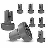 VIOKS Rotelle per cestello superiore, Ø 25 mm, ricambio universale per Electrolux 5028696700/0, per lavastoviglie, lavatrice, ricambi e accessori, set da 8 pezzi per cestello superiore