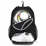 Sacca Sportiva Zaino Palestra Piscina con Coulisse e Portascarpe Borsa da Basket Calcio per Uomo Donna Ragazzo Ragazza Sacche Sportive, Nero